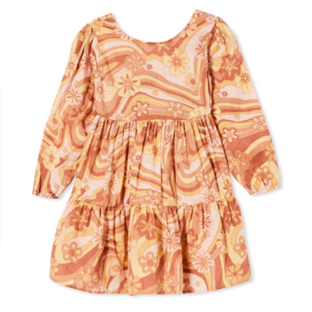 Cotton On Kids GIRLS GEORGIA LONG SLEEVE DRESS Size 9/10